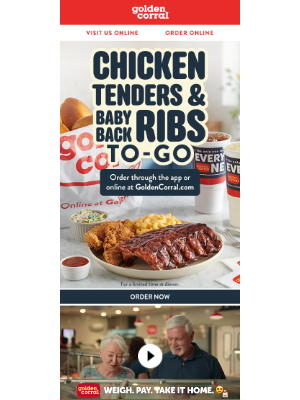 Golden Corral - The Tenders & Ribs You Love - TO GO