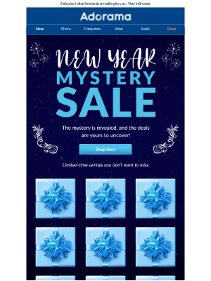 Adorama - Unlock the Mystery Sale – Your Exclusive Deal Awaits!