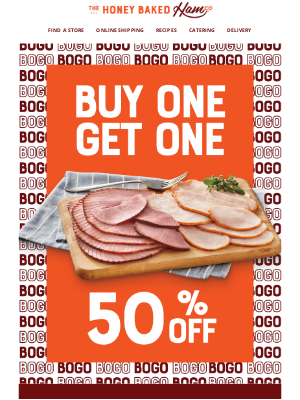 HoneyBaked Ham Online - Buy one, get one 50% off ham & turkey slices are back! 🎊