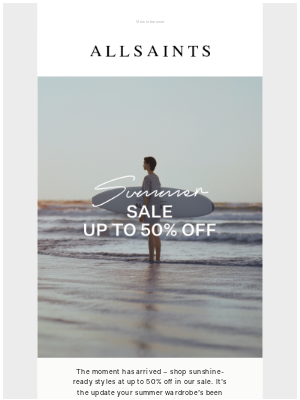 ALLSAINTS (United Kingdom) - SALE Now On – Up To 50% Off
