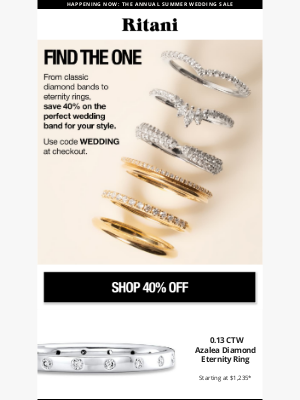 Ritani - The Perfect Wedding Band, for 40% Less ✨