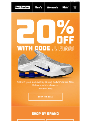 Foot Locker - Our 20% off sale ends soon!