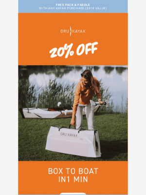 Oru Kayak - Adventure, Simplified: 20% Off Inlet 🛶