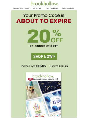 Brookhollow Cards - Your Exclusive SAVINGS Code Expires June 30th! Shop Now