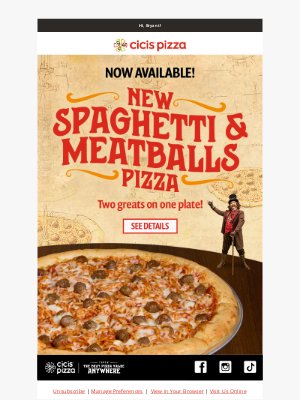 Cici's Pizza - Try our NEW Spaghetti & Meatballs Pizza!