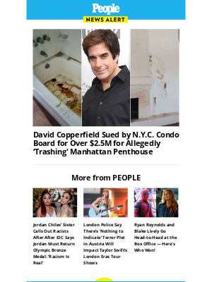 People - David Copperfield sued by N.Y.C. condo board for over $2.5M for allegedly ‘trashing' Manhattan penthouse