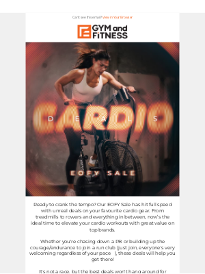 Gym and Fitness (Australia) - Kick Your Cardio into High Gear – EOFY Sale On Now!