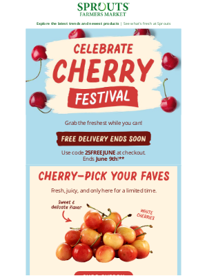 Sprouts Farmers Market, Inc. - Cherry Festival—grab the freshest while you can
