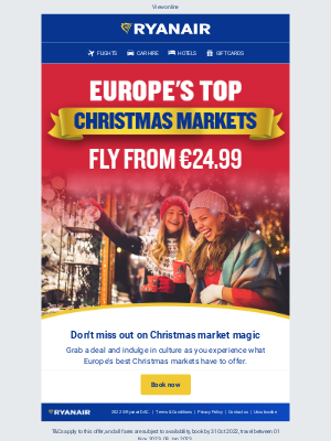 Ryanair - Christmas Market season is back 🎁