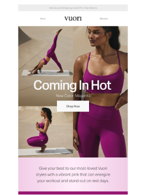 Vuori - New Color: Magenta Is Here