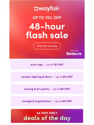 Wayfair - 📣 Just dropped: 48-HOUR CLEARANCE 📣