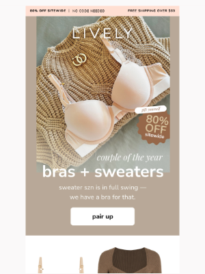 Lively - 3 Bras MADE For Sweater Weather