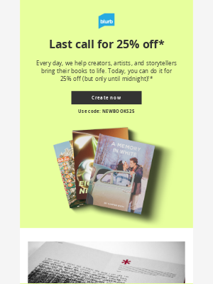 Blurb - Last chance! Save 25% on all books.