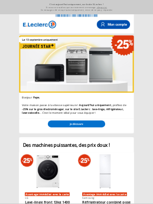 E.Leclerc Drive Draguignan (France) - -25% sur le gros électroménager ! 💛