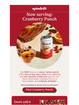 It's Cranberry season! A new Punch premieres and an old favorite returns