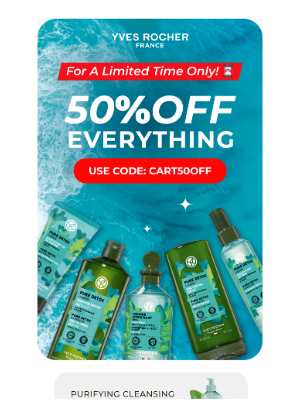 Yves Rocher - You've waited long enough — here’s 50% off 💫