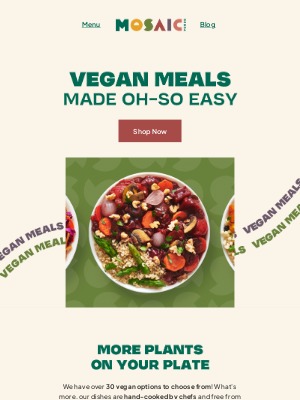 Mosaic Foods - Making vegan eating easy
