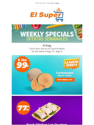 El Super Market - Kraig, Your weekly ad is here!
