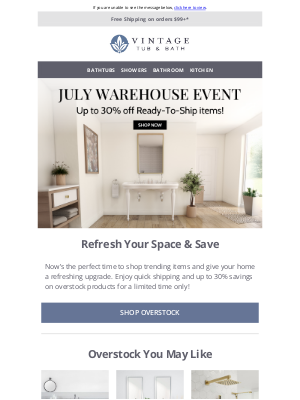 Vintage Tub - Home Warehouse Event
