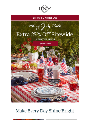 Oneida - 25% Off Sitewide Ends Tomorrow
