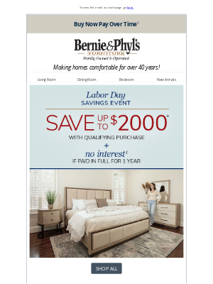 Bernie & Phyl's Furniture - Save up to $2000 with Labor Day Savings 👍🏼