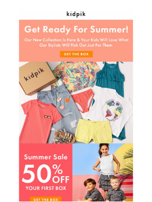 Kidpik - Summer Sale! 50% Off Your First Box