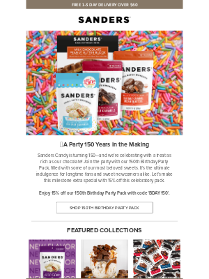 Sanders Candy - 🎉 Celebrate 150 years of Sanders sweetness