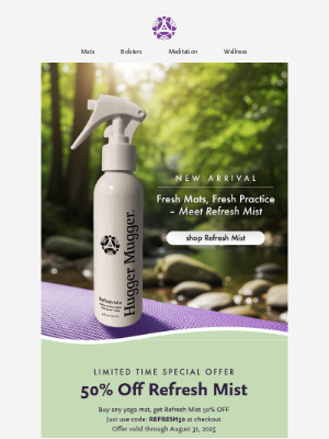 Hugger Mugger - ✨NEW! Refresh Mist — Get 50% Off with Your Mat Purchase!