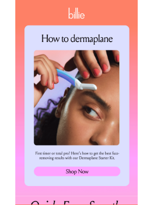 Billie - Fuzz-free face ahead! 🍑💕