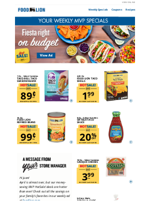 Food Lion - Your MVP Weekly Specials have arrived!
