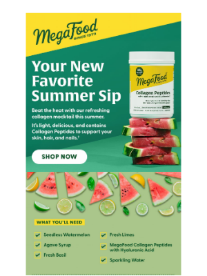 MegaFood - This Collagen Mocktail Is Peak Summer 🍉