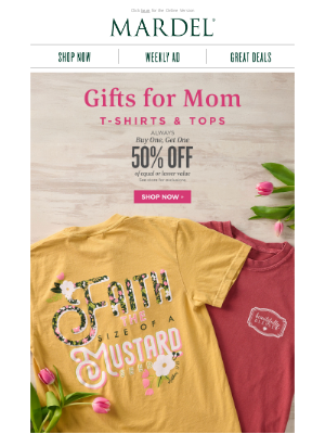 Apparel & Accessories = Great Gifts for Mom!