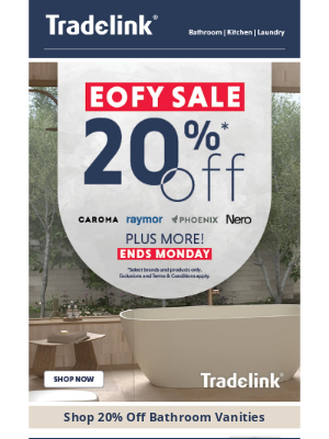 Tradelink (Australia) - ⏰ Final Call: 20% OFF EOFY Sale Ends Monday! Don't Miss Out!