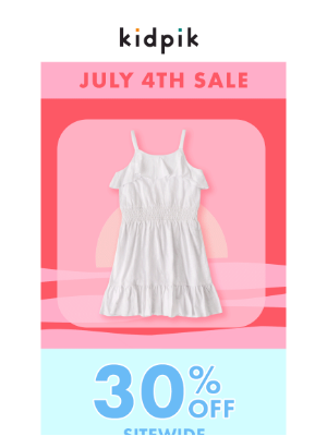 Kidpik - 30% Off Sitewide! July 4th Sale Starts Now!