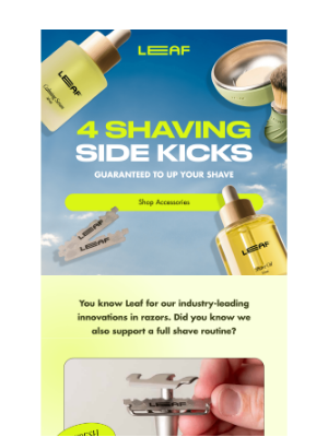 Leaf Shave - 🦸 RAZOR SUPERHERO SIDE KICKS! 🦸