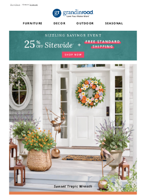 Grandin Road - Dress your front door in summertime style