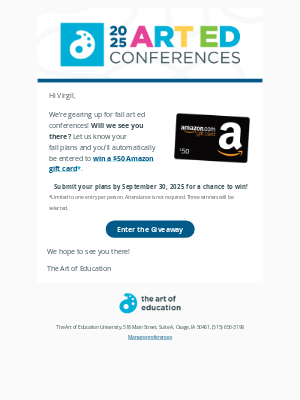 The Art of Ed - 💬 Tell us your state conference plans for a chance to win!