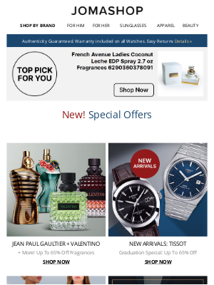 Jomashop - EMAIL ONLY SALE ➡️ 12 Deals For Subscribers
