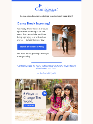 Compassion International - Did you see this? Dance, pray and change the world ❤️🩰