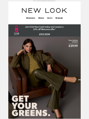 New Look (United Kingdom) - Olive green is proving VERY popular