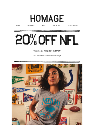 HOMAGE - Head to NFL Training Camp with women’s looks