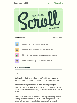 Buffer - 💸 The Weekly Scroll: Money as a nano-creator