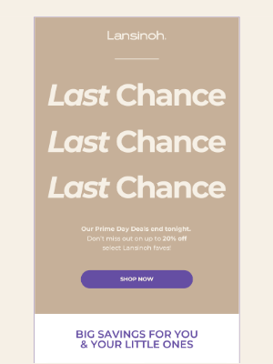 Lansinoh - Don’t Miss Out, Mama: Our Prime Day Deals End Tonight! ⏰