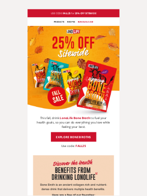 LonoLife - Fuel Your Fall with 25% OFF