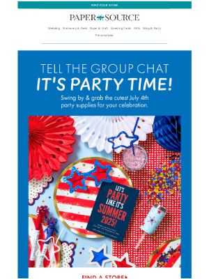 Paper Source - Tell the Group Chat It's Time to Come Over 😎