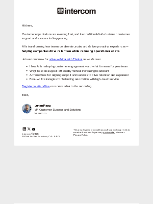 Intercom - [Tomorrow] Rethinking Customer Engagement in the Age of AI