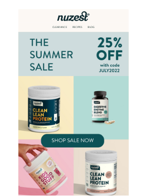 Nuzest USA - 25% Off this Hot Summer!