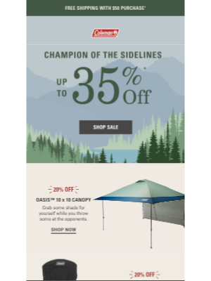 Coleman Company - No Foolin’: Up to 35% Off Sideline & Tailgate
