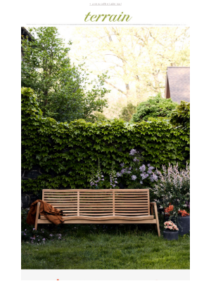 Terrain - Teak sofas for a garden oasis.