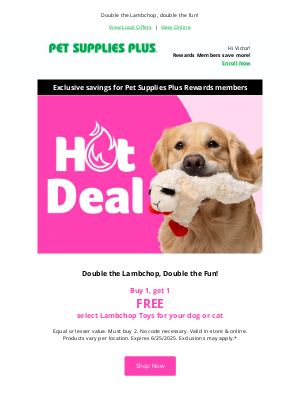 Pet Supplies Plus - 🧸 Your pet’s fave toy is now Buy 1, Get 1 FREE